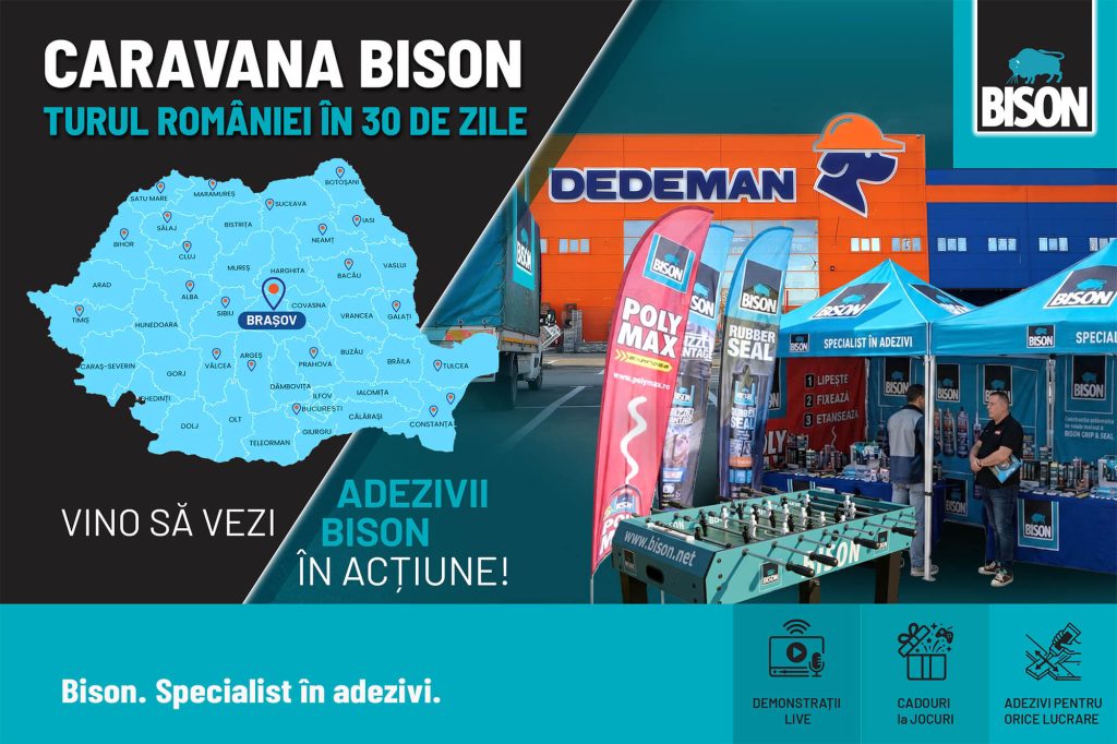 Caravana BISON 2026 în magazinele DEDEMAN